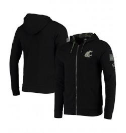 Men's Black Washington State Cougars OHT Military-Inspired Appreciation Waffle Full-Zip Hoodie $27.50 Sweatshirt