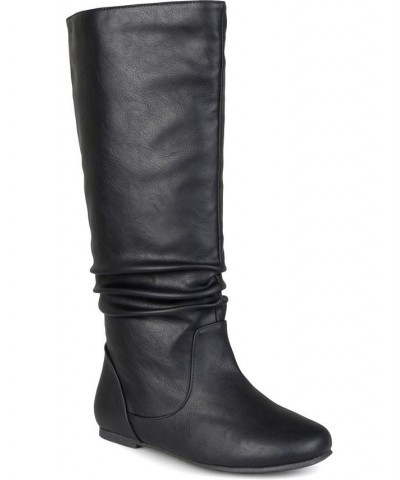 Women's Jayne Wide Calf Boots Black $45.00 Shoes