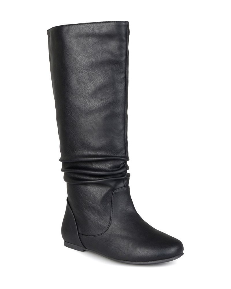 Women's Jayne Wide Calf Boots Black $45.00 Shoes