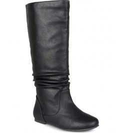 Women's Jayne Wide Calf Boots Black $45.00 Shoes