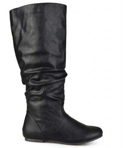 Women's Jayne Wide Calf Boots Black $45.00 Shoes