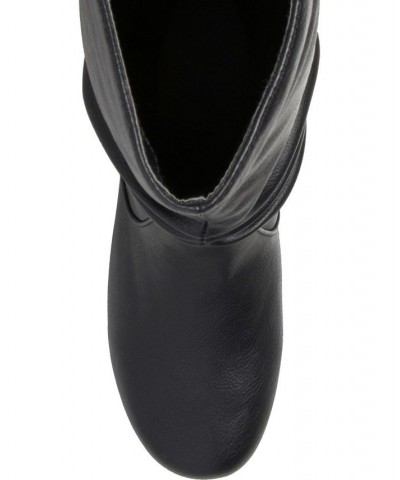 Women's Jayne Wide Calf Boots Black $45.00 Shoes