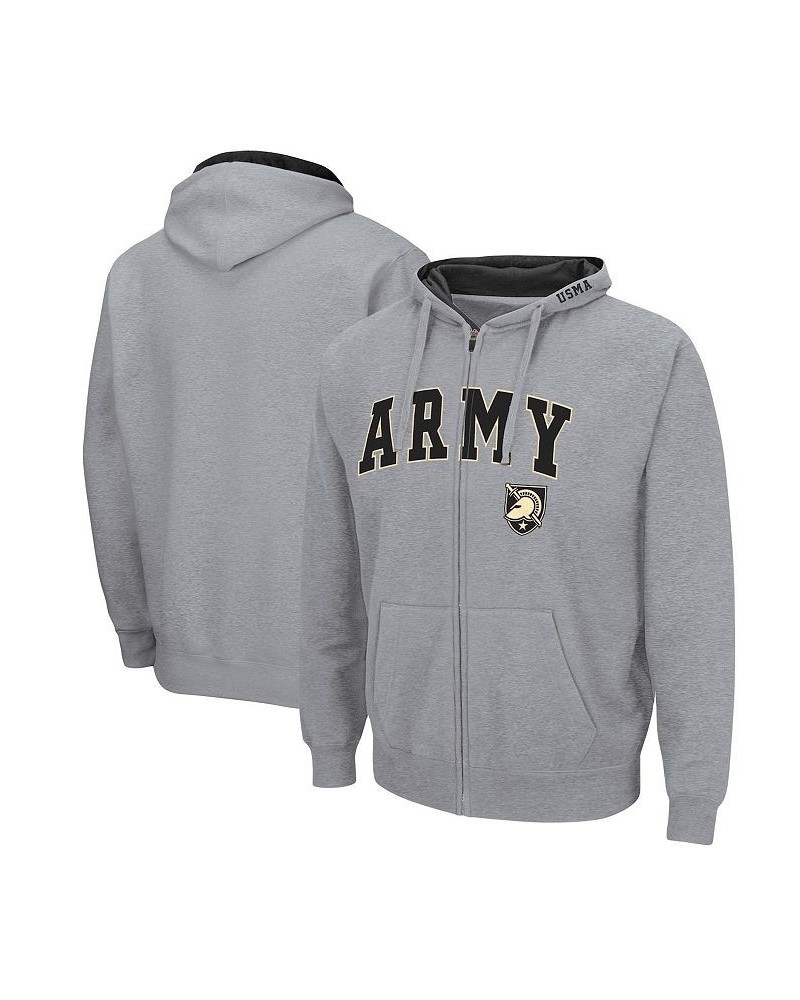 Men's Heathered Gray Army Black Knights Arch & Logo 3.0 Full-Zip Hoodie $29.40 Sweatshirt