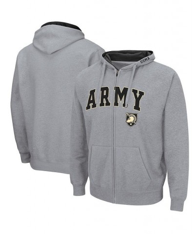 Men's Heathered Gray Army Black Knights Arch & Logo 3.0 Full-Zip Hoodie $29.40 Sweatshirt