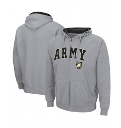 Men's Heathered Gray Army Black Knights Arch & Logo 3.0 Full-Zip Hoodie $29.40 Sweatshirt