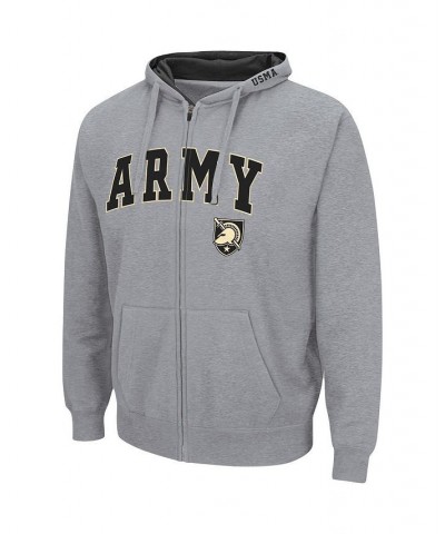 Men's Heathered Gray Army Black Knights Arch & Logo 3.0 Full-Zip Hoodie $29.40 Sweatshirt