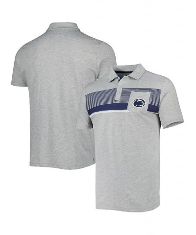 Men's Heathered Gray Penn State Nittany Lions Golfer Pocket Polo Shirt $31.89 Polo Shirts