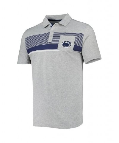 Men's Heathered Gray Penn State Nittany Lions Golfer Pocket Polo Shirt $31.89 Polo Shirts