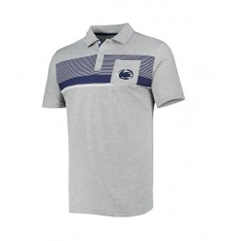 Men's Heathered Gray Penn State Nittany Lions Golfer Pocket Polo Shirt $31.89 Polo Shirts