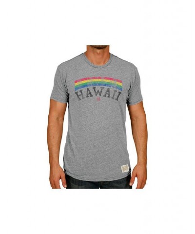 Hawaii Warriors Men's Vintage Rainbow Tri-Blend T-Shirt $15.12 T-Shirts