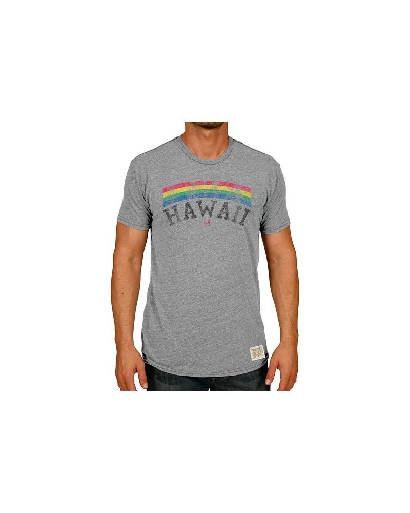 Hawaii Warriors Men's Vintage Rainbow Tri-Blend T-Shirt $15.12 T-Shirts