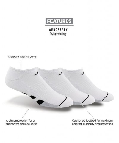 Men's 3-Pk. Cushioned No-Show Socks White $9.57 Socks