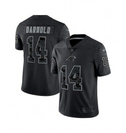 Men's Sam Darnold Black Carolina Panthers RFLCTV Limited Jersey $93.60 Jersey