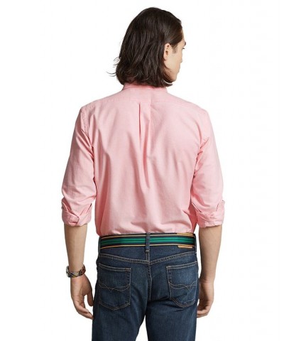 Men's Classic Fit Long Sleeve Oxford Shirt Pink $51.30 Shirts