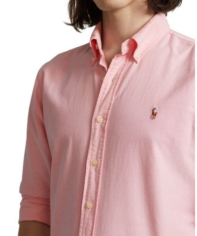 Men's Classic Fit Long Sleeve Oxford Shirt Pink $51.30 Shirts