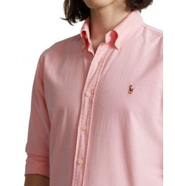 Men's Classic Fit Long Sleeve Oxford Shirt Pink $51.30 Shirts