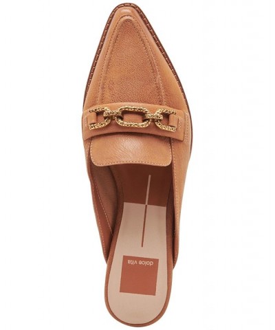 Women's Sidon Mule Loafer Flats Brown $44.80 Shoes