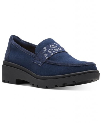 Women's Calla Ease Slip-On Loafer Flats Blue $45.78 Shoes