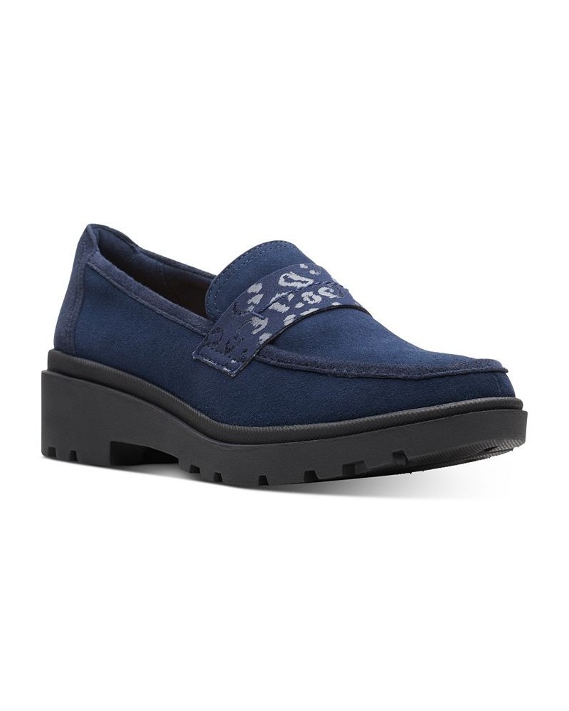 Women's Calla Ease Slip-On Loafer Flats Blue $45.78 Shoes