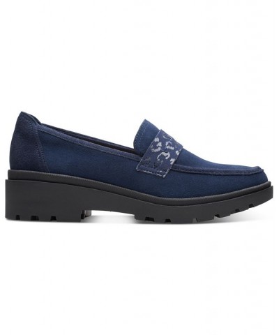 Women's Calla Ease Slip-On Loafer Flats Blue $45.78 Shoes