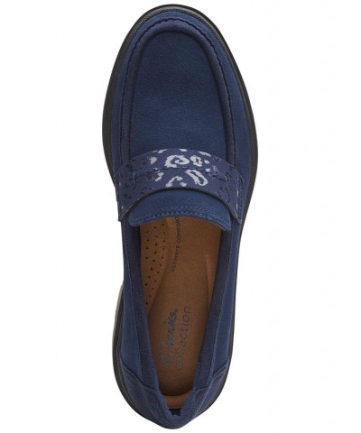 Women's Calla Ease Slip-On Loafer Flats Blue $45.78 Shoes