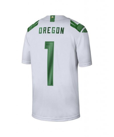 Men's 1 White Oregon Ducks Game Jersey $52.90 Jersey