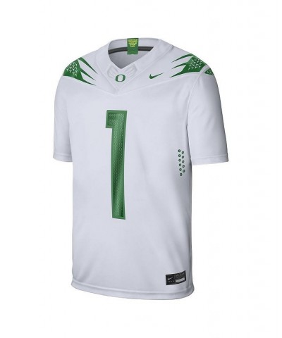 Men's 1 White Oregon Ducks Game Jersey $52.90 Jersey