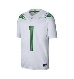 Men's 1 White Oregon Ducks Game Jersey $52.90 Jersey