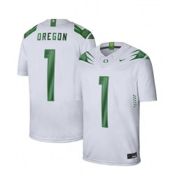 Men's 1 White Oregon Ducks Game Jersey $52.90 Jersey