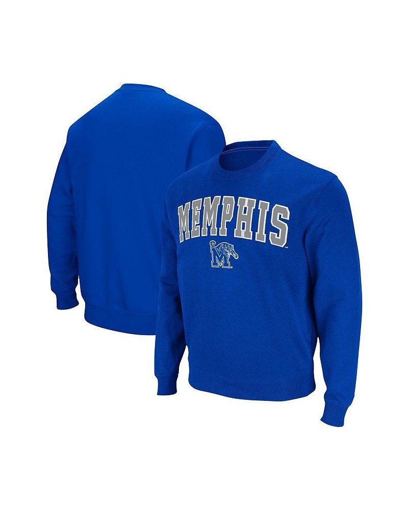 Men's Royal Memphis Tigers Arch & Logo Tackle Twill Pullover Sweatshirt $28.80 Sweatshirt