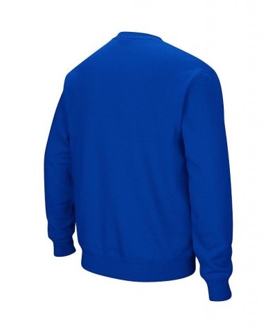 Men's Royal Memphis Tigers Arch & Logo Tackle Twill Pullover Sweatshirt $28.80 Sweatshirt