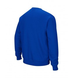 Men's Royal Memphis Tigers Arch & Logo Tackle Twill Pullover Sweatshirt $28.80 Sweatshirt