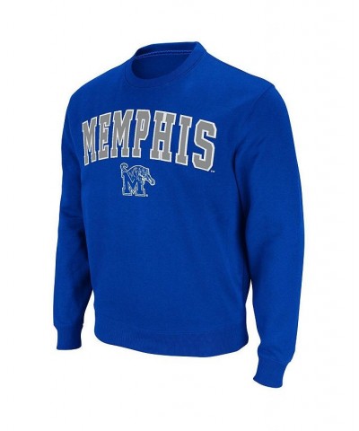 Men's Royal Memphis Tigers Arch & Logo Tackle Twill Pullover Sweatshirt $28.80 Sweatshirt