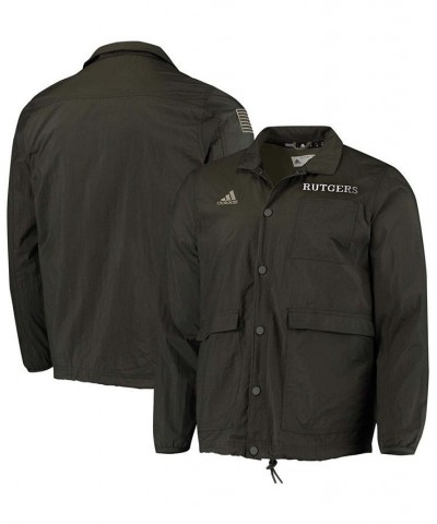 Men's Olive Rutgers Scarlet Knights Salute To Service Full-Snap Jacket $37.95 Jackets