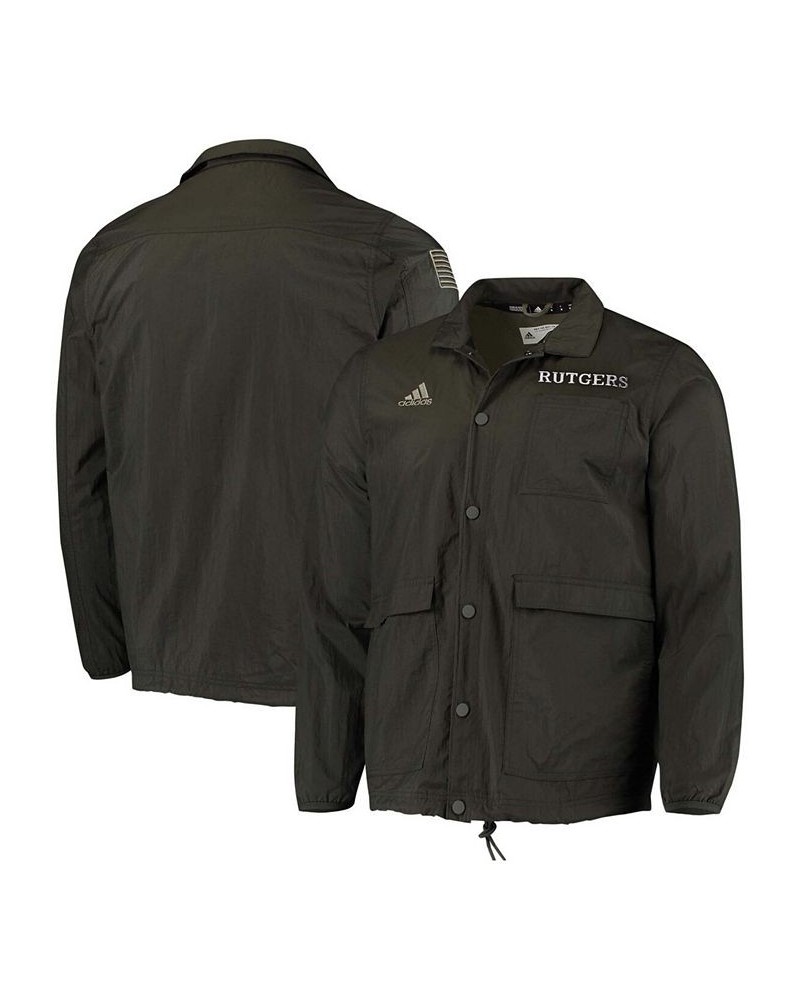 Men's Olive Rutgers Scarlet Knights Salute To Service Full-Snap Jacket $37.95 Jackets