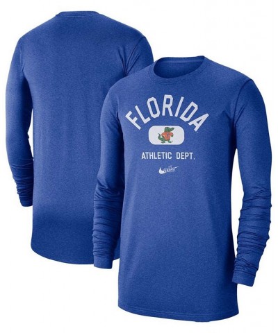 Men's Royal Florida Gators Textured Long Sleeve T-shirt $16.92 T-Shirts