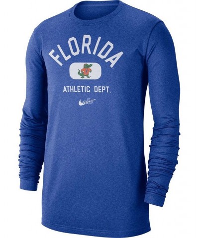 Men's Royal Florida Gators Textured Long Sleeve T-shirt $16.92 T-Shirts