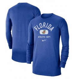 Men's Royal Florida Gators Textured Long Sleeve T-shirt $16.92 T-Shirts