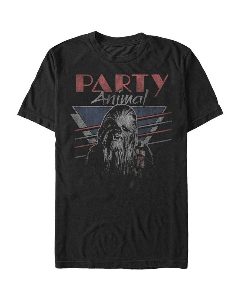 Star Wars Men's Classic Chewbacca Party Animal Short Sleeve T-Shirt Black $15.05 T-Shirts