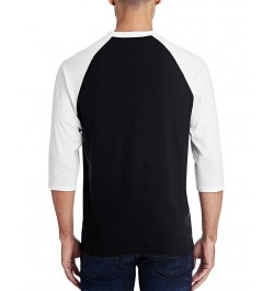 Men's Raglan Baseball 3/4 Sleeve San Francisco Bridge Word Art T-shirt Black, White $22.05 T-Shirts