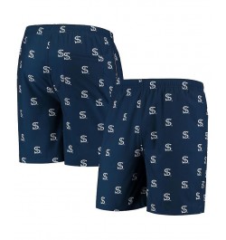 Men's Navy Chicago White Sox Cooperstown Collection Mini Logo Swim Shorts $29.14 Swimsuits