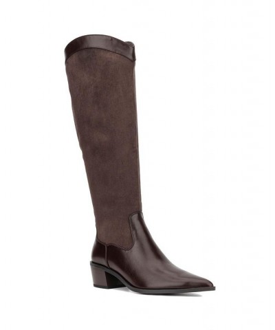 Women's Venezia Tall Boot Brown $32.08 Shoes