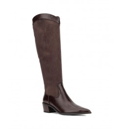 Women's Venezia Tall Boot Brown $32.08 Shoes