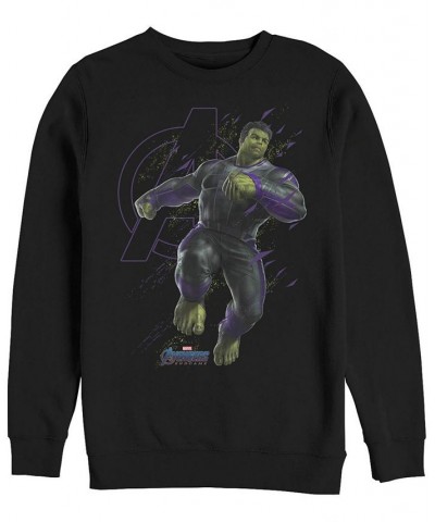 Marvel Men's Avengers Endgame Hulk Galaxy Jump, Crewneck Fleece Black $28.59 Sweatshirt