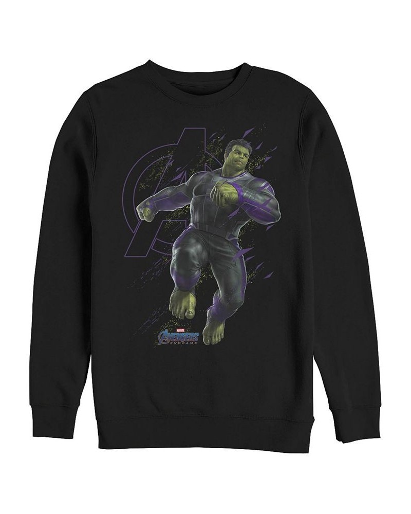 Marvel Men's Avengers Endgame Hulk Galaxy Jump, Crewneck Fleece Black $28.59 Sweatshirt