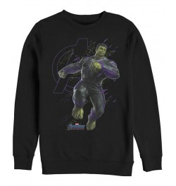 Marvel Men's Avengers Endgame Hulk Galaxy Jump, Crewneck Fleece Black $28.59 Sweatshirt