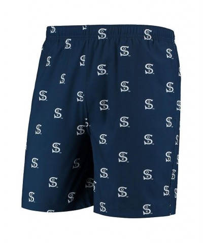 Men's Navy Chicago White Sox Cooperstown Collection Mini Logo Swim Shorts $29.14 Swimsuits