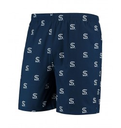 Men's Navy Chicago White Sox Cooperstown Collection Mini Logo Swim Shorts $29.14 Swimsuits