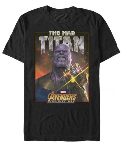 Marvel Men's Avengers Infinity War The Mad Titan Short Sleeve T-Shirt Black $15.75 T-Shirts