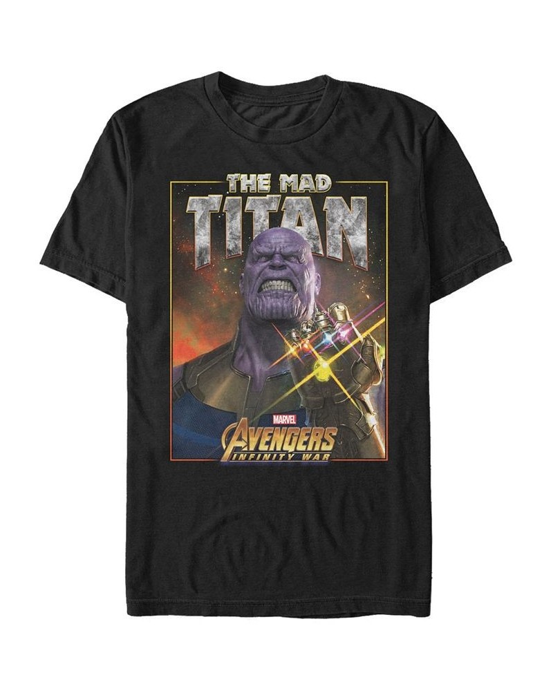 Marvel Men's Avengers Infinity War The Mad Titan Short Sleeve T-Shirt Black $15.75 T-Shirts